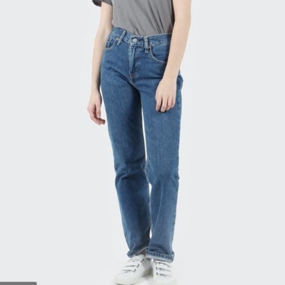 Vintage Levis 516 jeans Made in Canada, High waist blue wash 36/30 - Picture 2 of 9